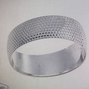 Sterling beaded textured band ring size 7